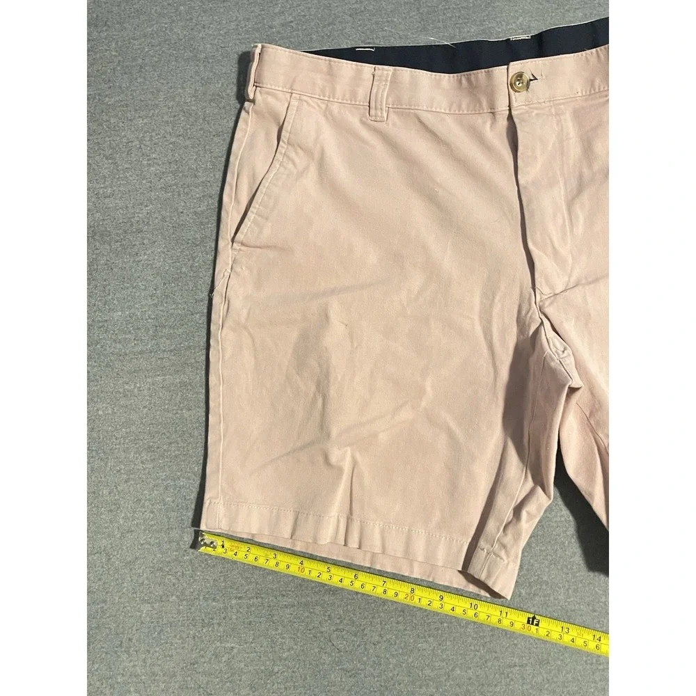 Club‎ Room Men's Chino Shorts Size 38W Pink Flat Front Casual Summer Golf